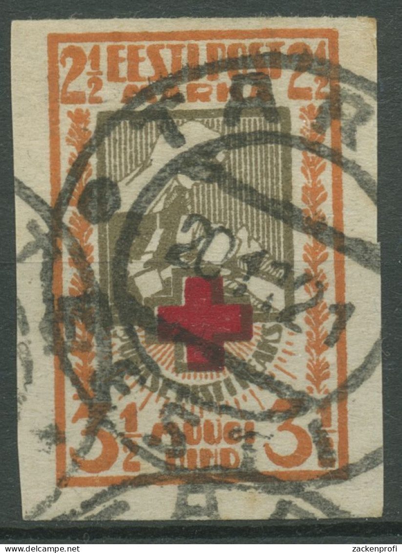 Estland 1921 Rotes Kreuz 29 B Gestempelt - Estonie