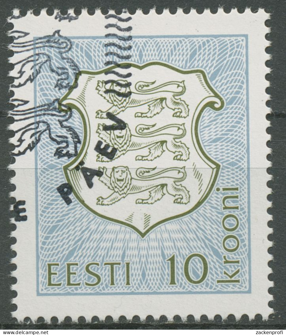 Estland 1993 Freimarke Staatswappen 206 A Gestempelt - Estonie