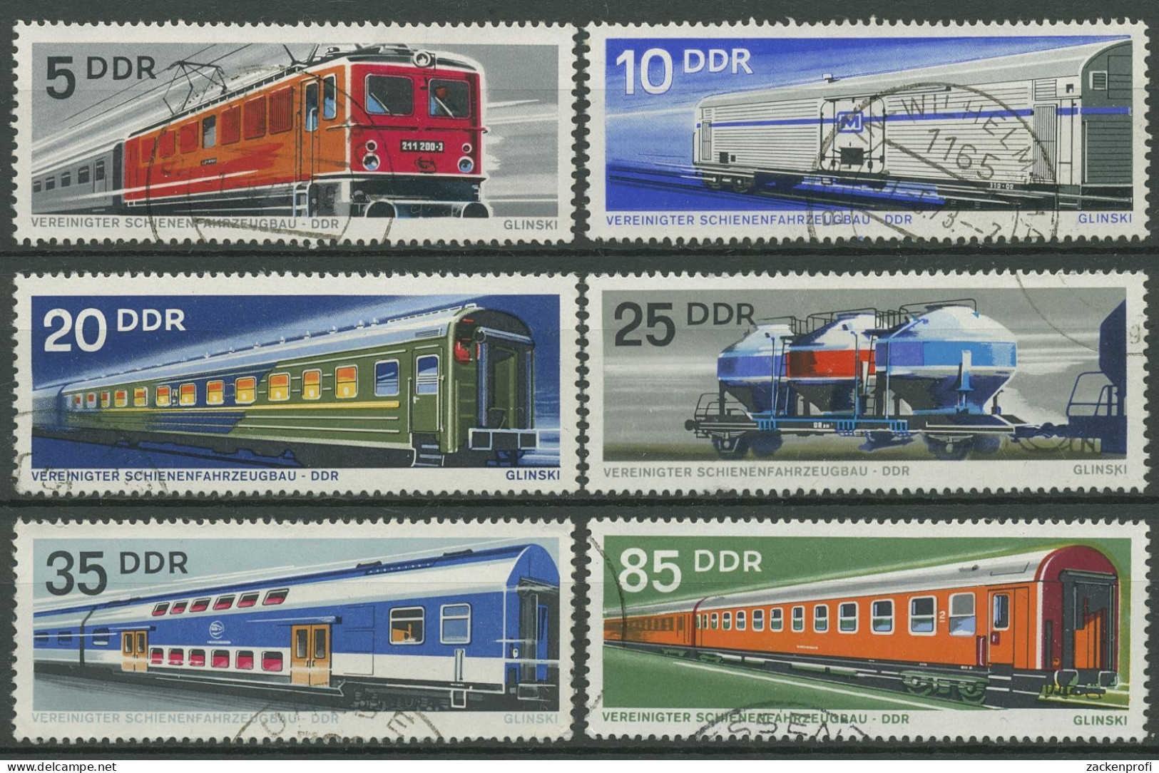 DDR 1973 Schienenfahrzeuge Lokomotiven 1844/49 Gestempelt - Gebraucht