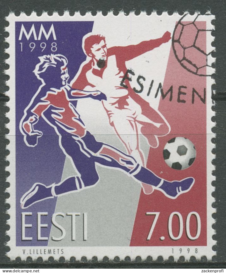 Estland 1998 Fußball-WM Frankreich 324 Gestempelt - Estonia