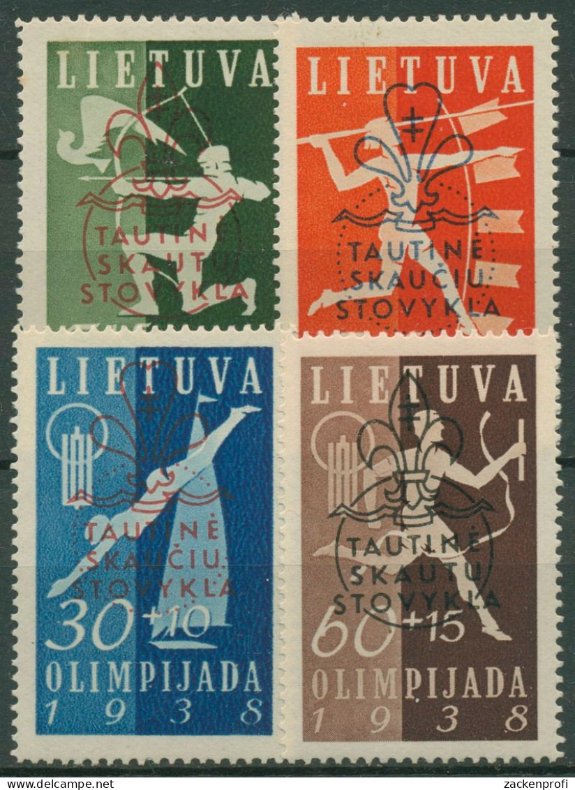Litauen 1938 Pfadfinder Sportspiele Mit Aufdruck 421/24 Mit Falz - Lituanie