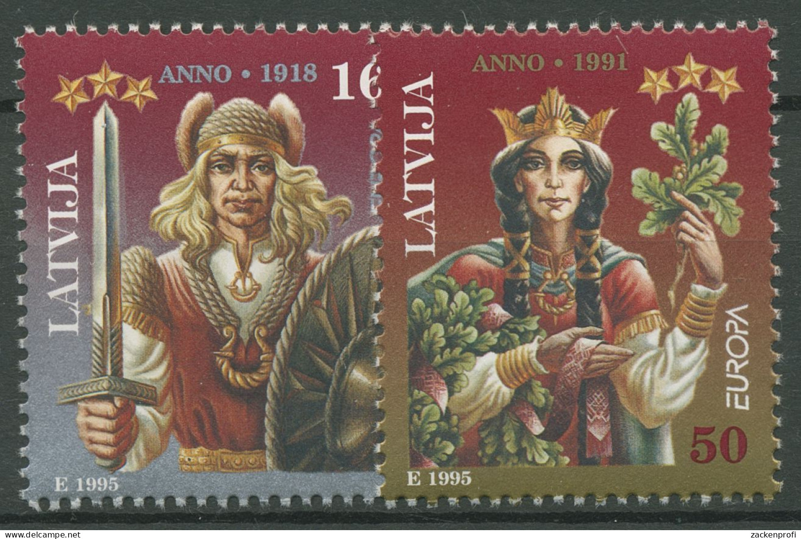 Lettland 1995 Europa CEPT Frieden Freiheit 414/15 Postfrisch - Latvia