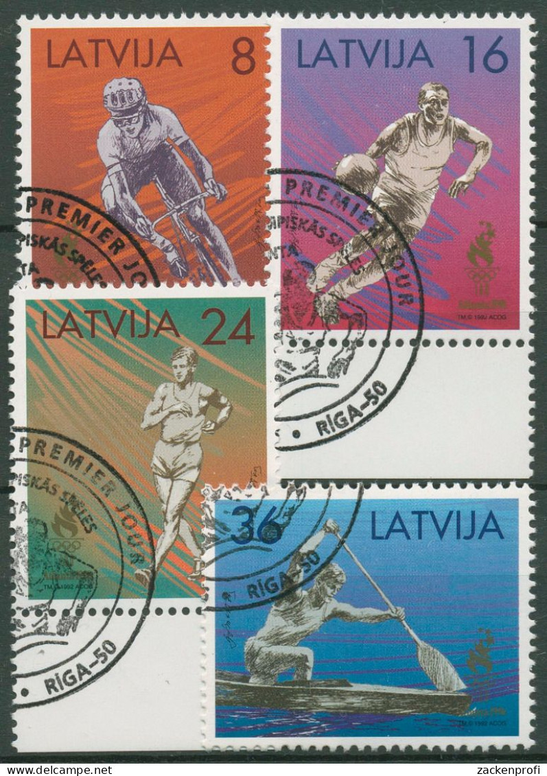 Lettland 1996 Olympia Sommerspiele Atlanta 427/30 Gestempelt - Latvia