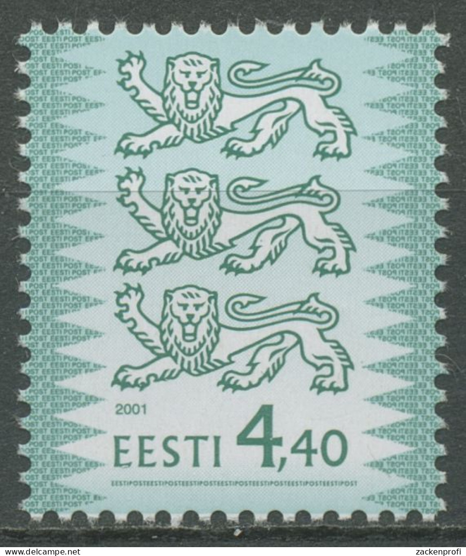 Estland 2000 Freimarke Wappenlöwen 376 II A Postfrisch - Estonie