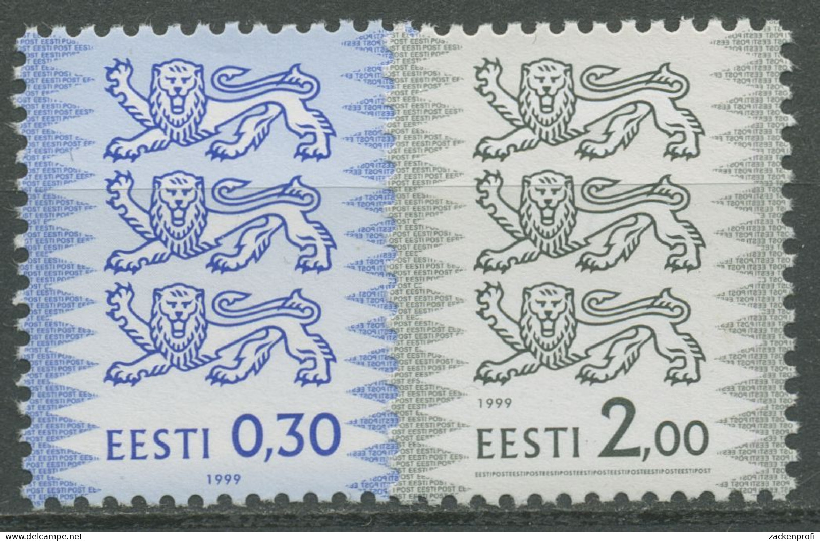 Estland 1999 Freimarke Wappenlöwen 357/58 Postfrisch - Estonie