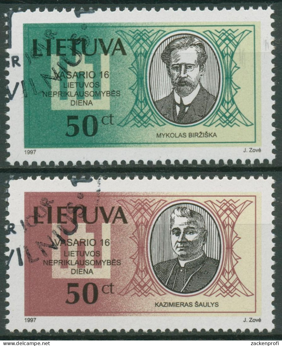 Litauen 1997 Unterzeichner Der Unabhängigkeitserklärung 632/33 Gestempelt - Lithuania