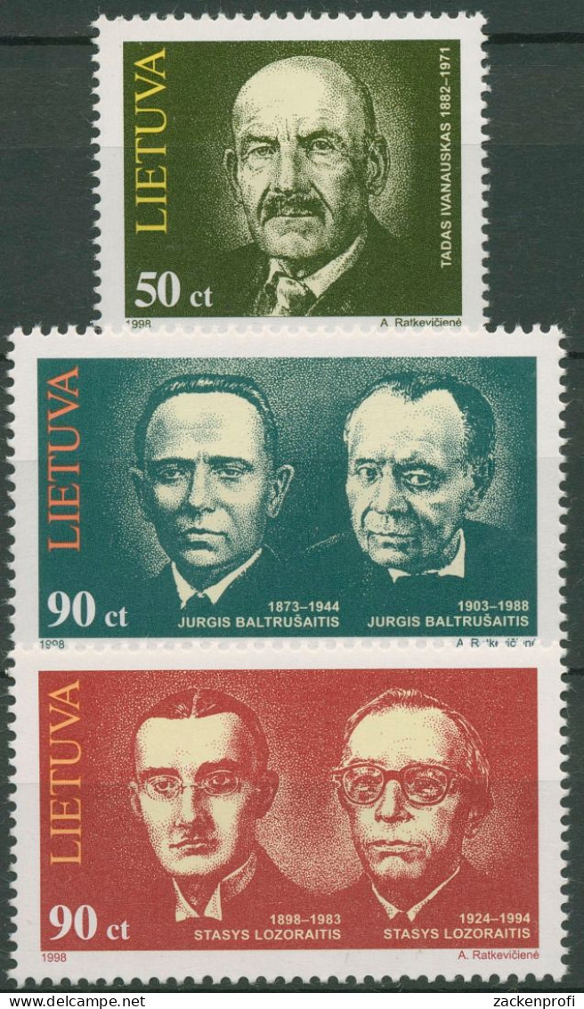 Litauen 1998 Persönlichkeiten 665/67 Postfrisch - Lithuania