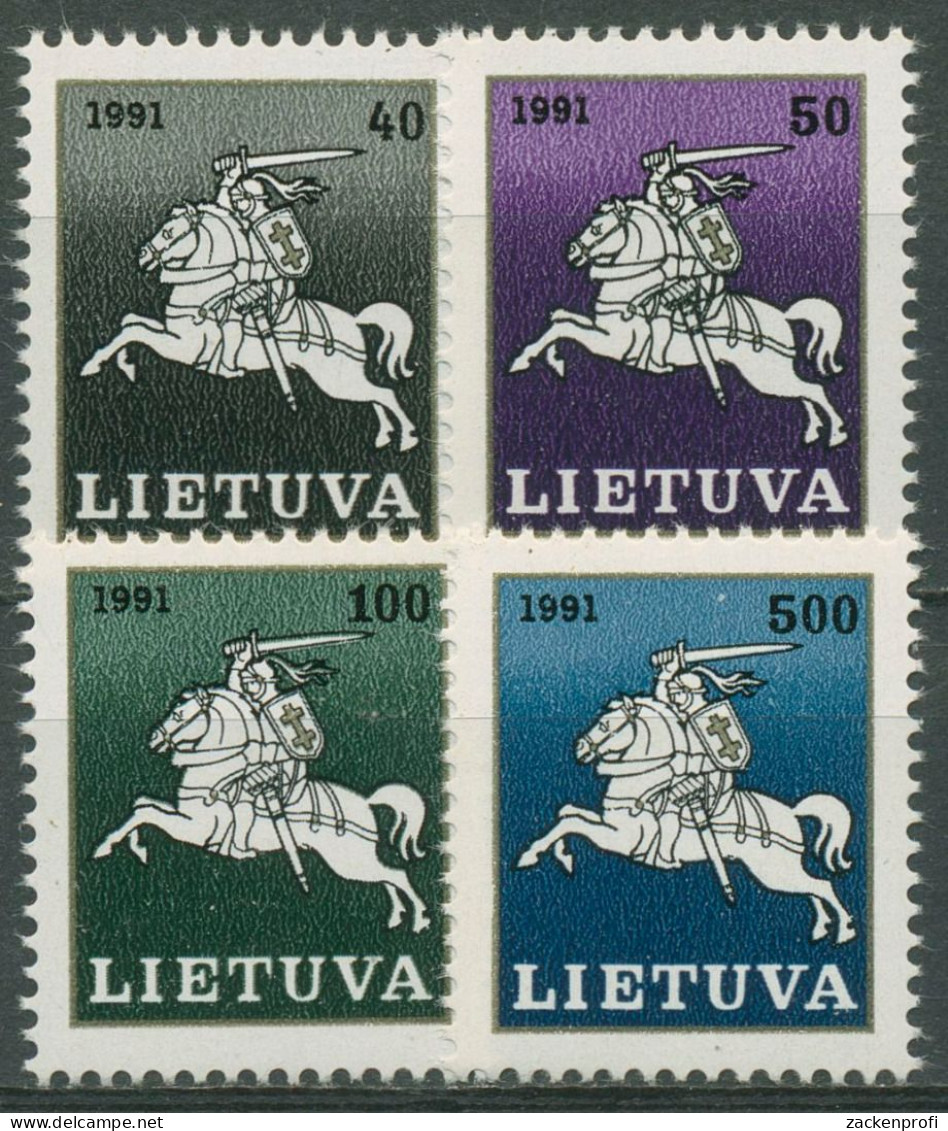 Litauen 1991 Freimarken Reiter 491/94 Postfrisch - Lituania