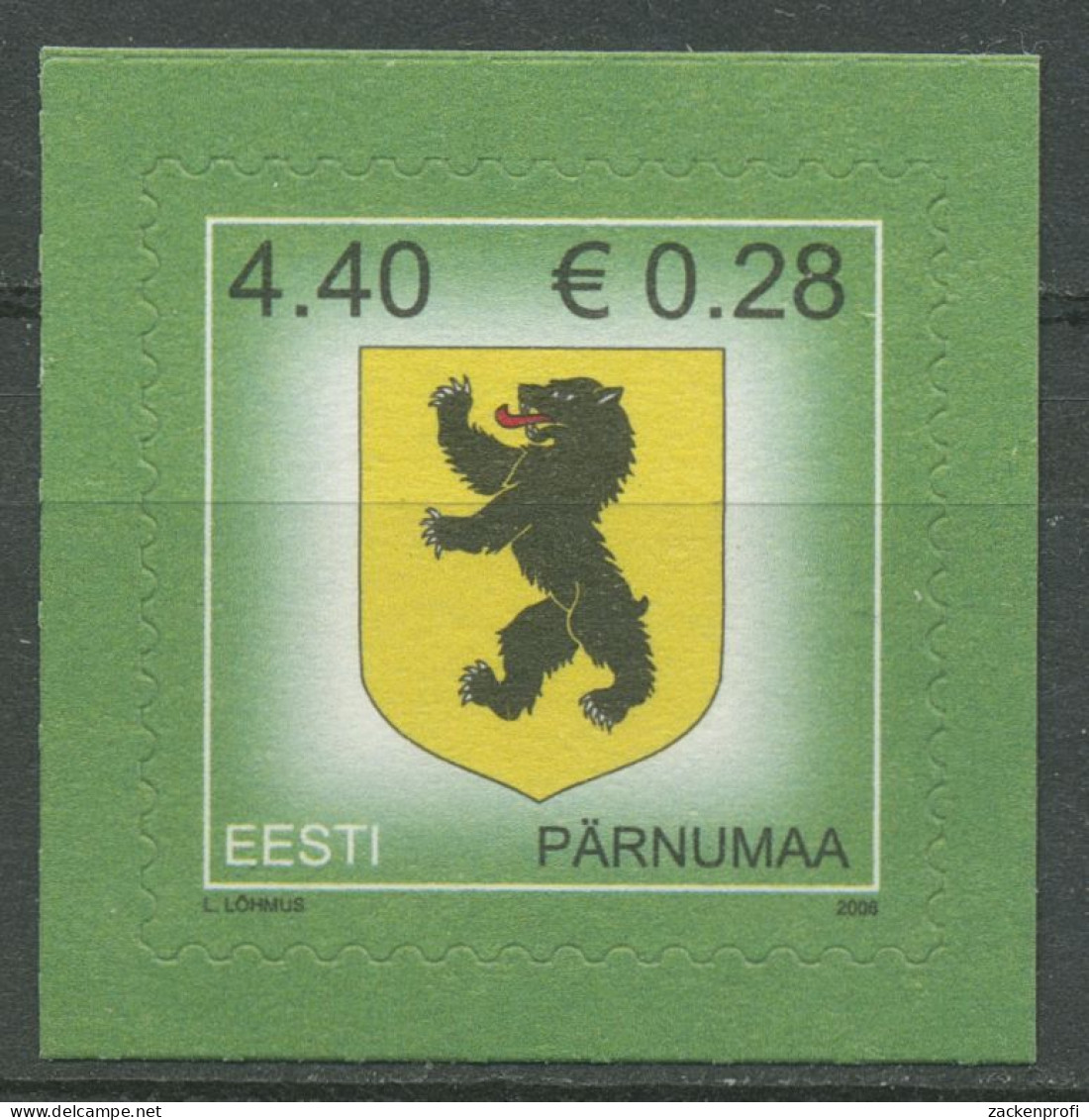Estland 2006 Freimarke Wappen Pernau 545 Postfrisch - Estonie