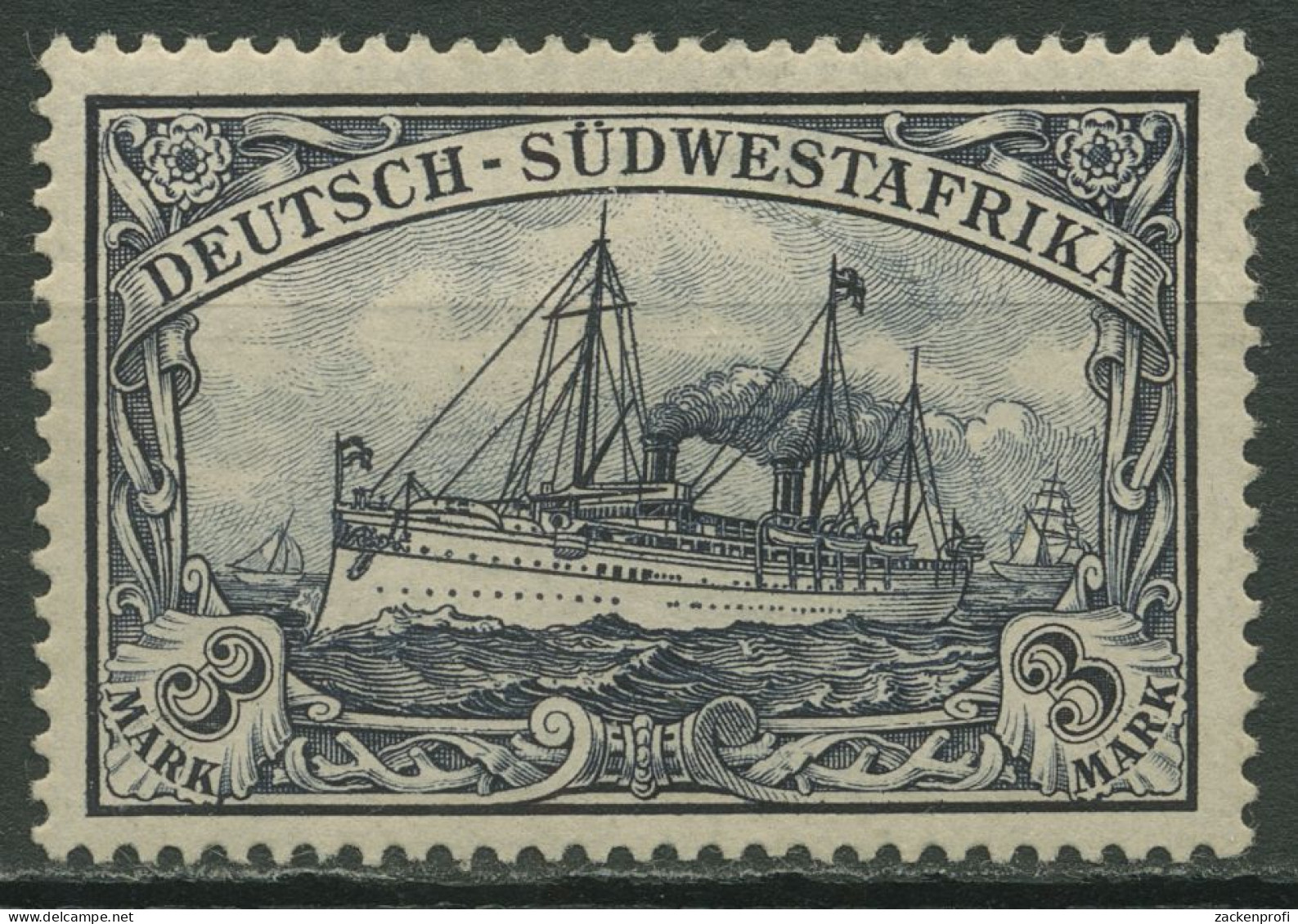 Deutsch-Südwestafrika 1901 Kaiseryacht Hohenzollern 22 Mit Falz - German South West Africa