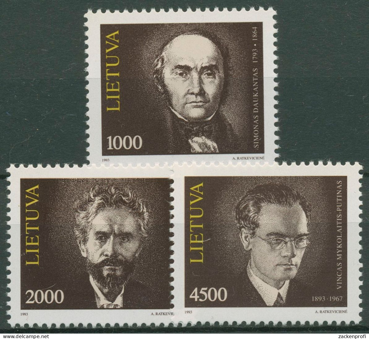Litauen 1993 Persönlichkeiten 523/25 Postfrisch - Litouwen