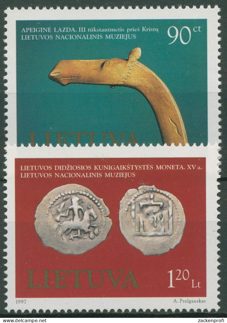 Litauen 1997 Museumsgegenstände Ritualstab Münzen 645/46 Postfrisch - Lithuania