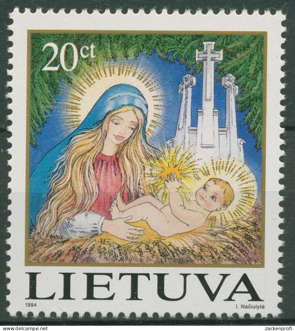 Litauen 1994 Weihnachten Maria Mit Kind 572 Postfrisch - Lithuania