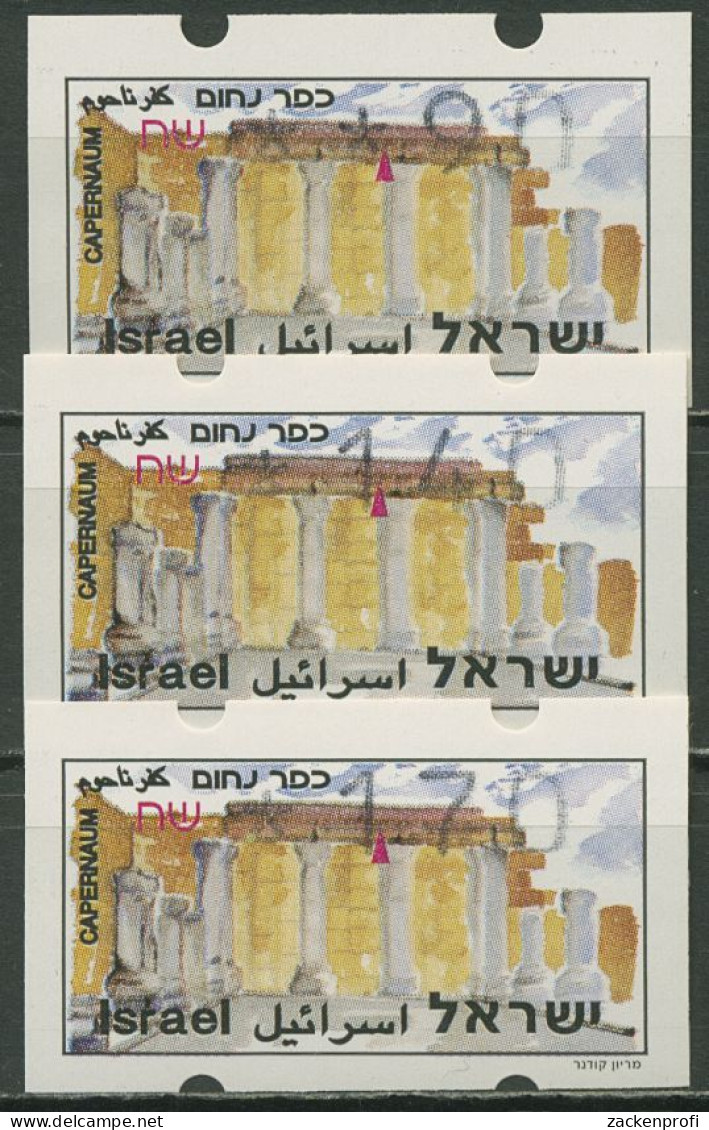 Israel ATM 1994 Kapernaum Satz 3 Werte (ohne Phosphor), ATM 22.1 X S3 Postfrisch - Viñetas De Franqueo (Frama)