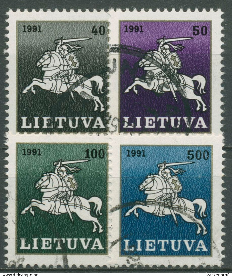 Litauen 1991 Freimarken Reiter 491/94 Gestempelt - Lituanie