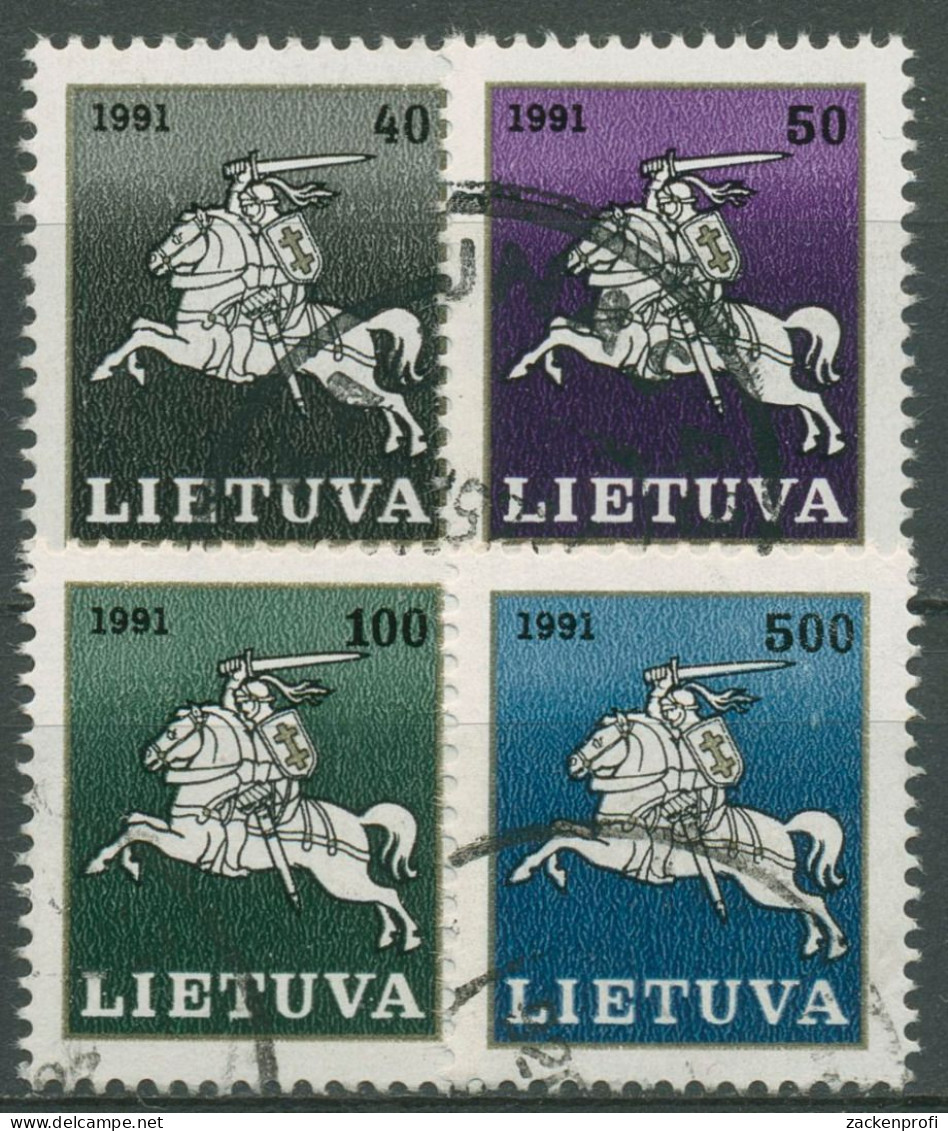 Litauen 1991 Freimarken Reiter 491/94 Gestempelt - Lithuania