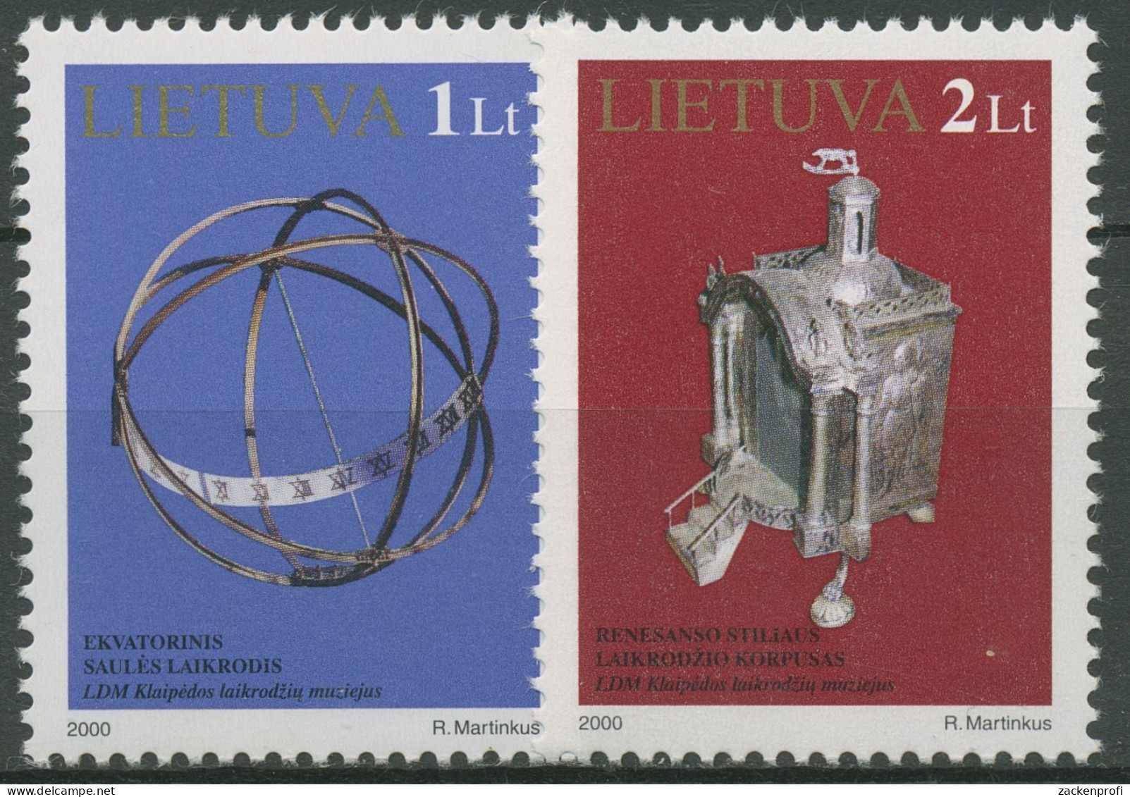 Litauen 2000 Technische Denkmäler Uhren 728/29 Postfrisch - Lithuania