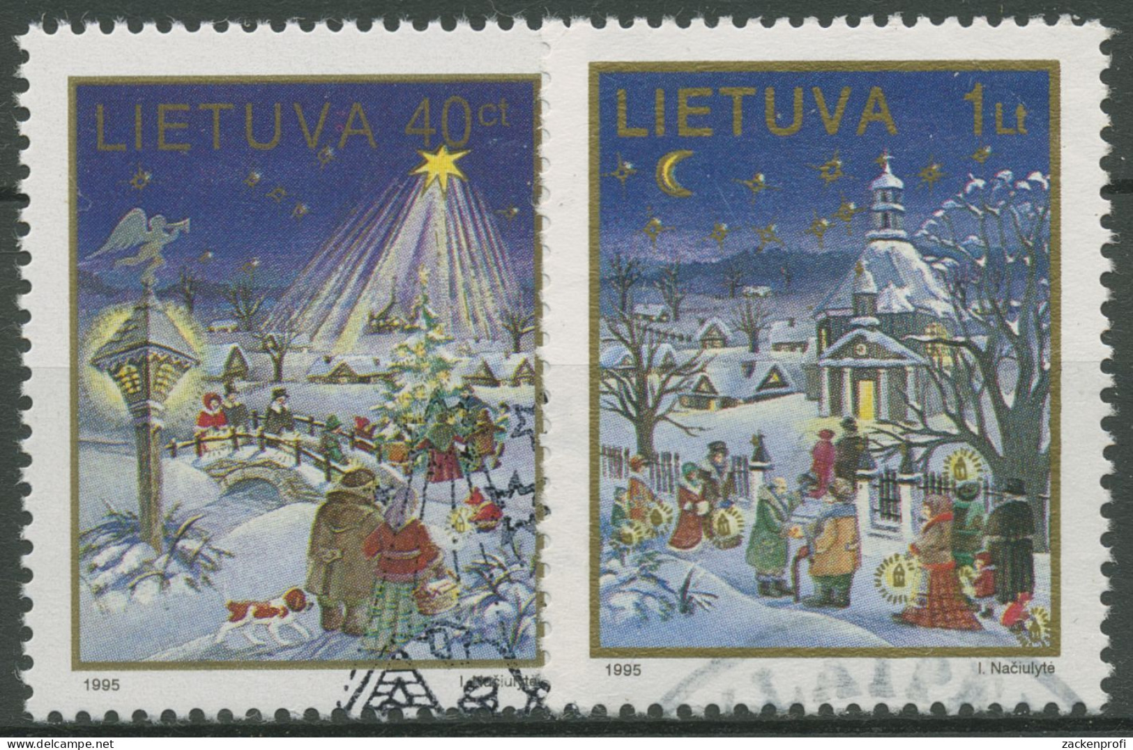 Litauen 1995 Weihnachten 597/98 Gestempelt - Lithuania