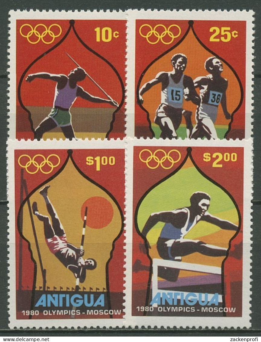 Antigua 1980 Olympische Sommerspiele Moskau 558/61 Postfrisch - Antigua Und Barbuda (1981-...)