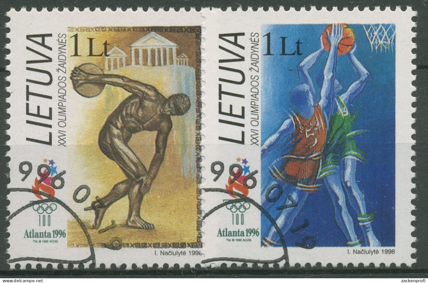 Litauen 1996 Olympia Sommerspiele Atlanta 615/16 Gestempelt - Lituanie
