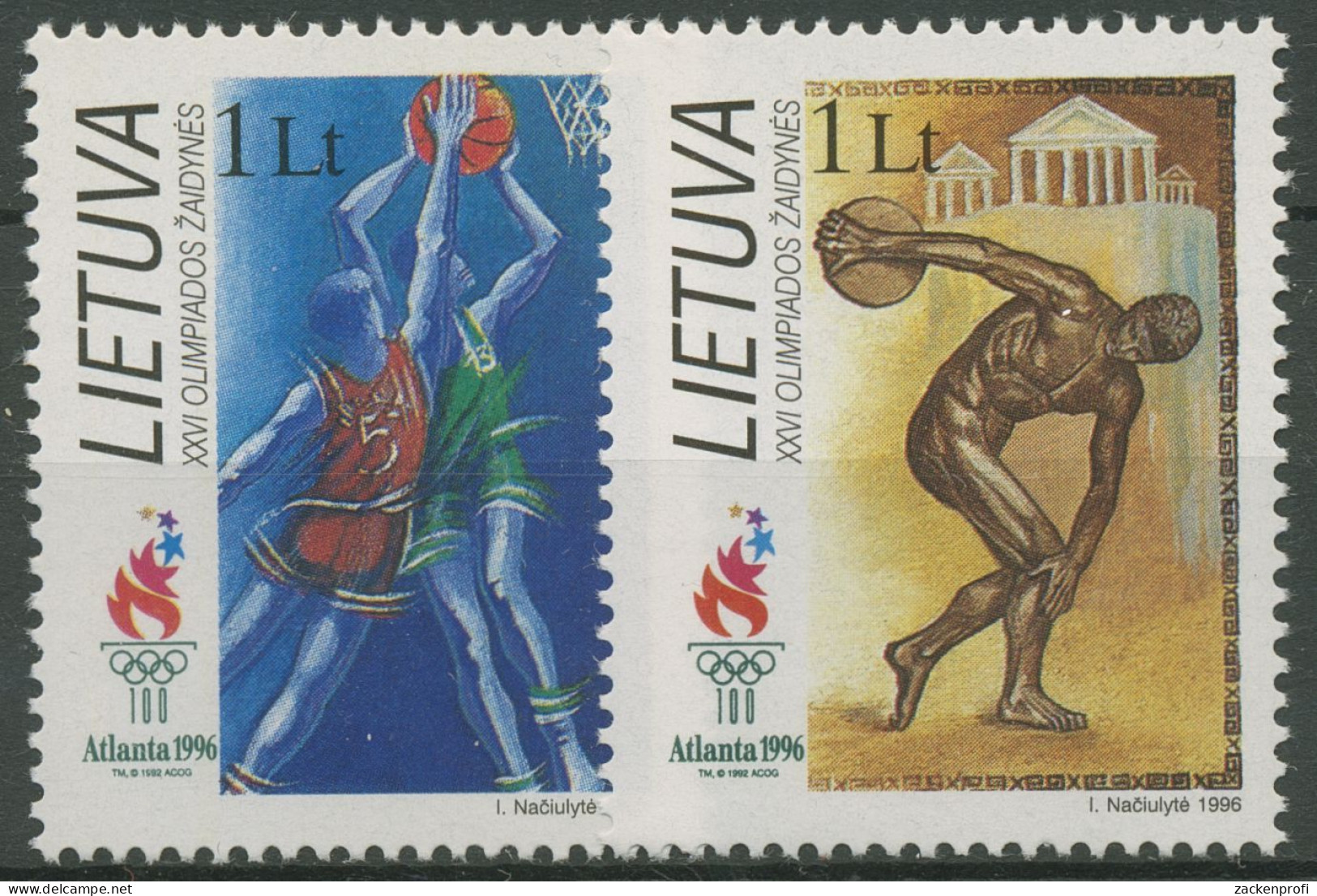 Litauen 1996 Olympia Sommerspiele Atlanta 615/16 Postfrisch - Lituanie