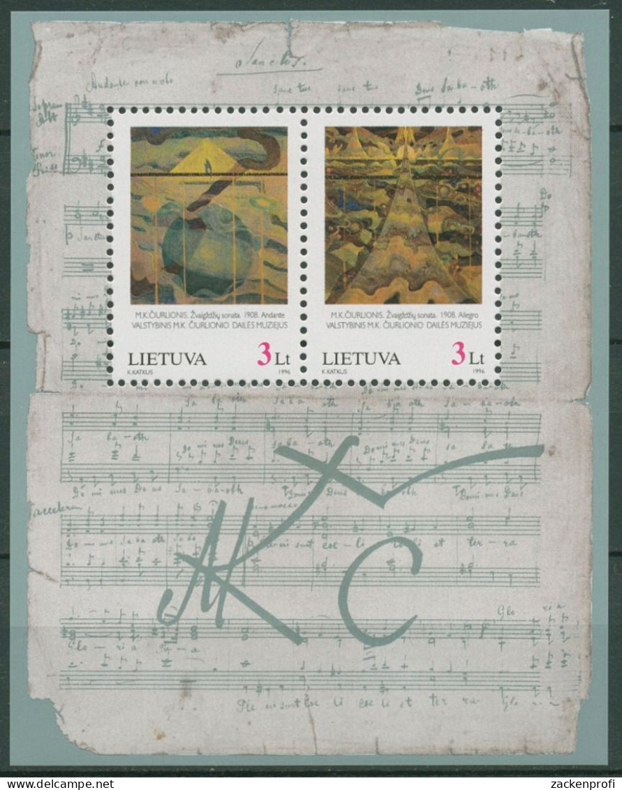 Litauen 1996 Gemälde M.K.Ciurlionis Block 7 Postfrisch (C60458) - Lithuania