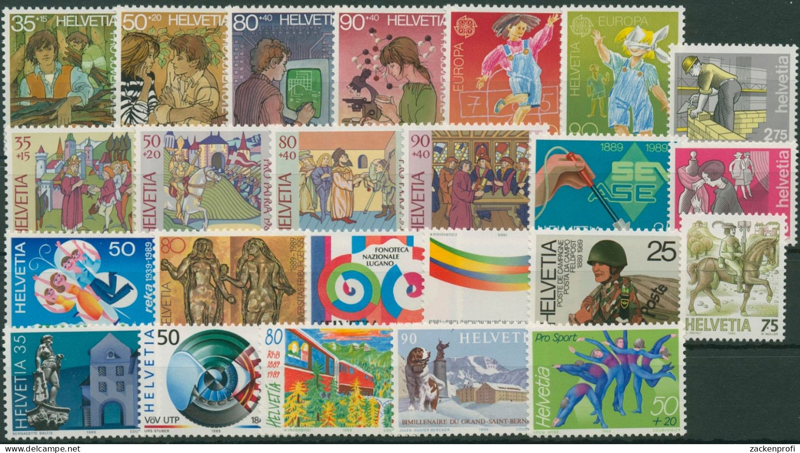 Schweiz Jahrgang 1989 Komplett Postfrisch (G96417) - Ungebraucht