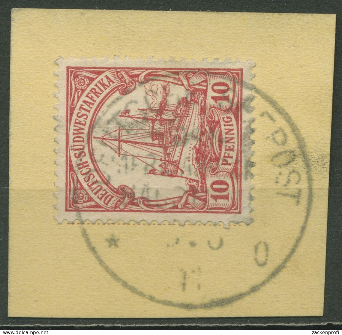 Dt.-Südwestafrika 1906 Kaiseryacht Hohenzollern 26 A Stempel DEUTSCHE SEEPOST - Sud-Ouest Africain Allemand