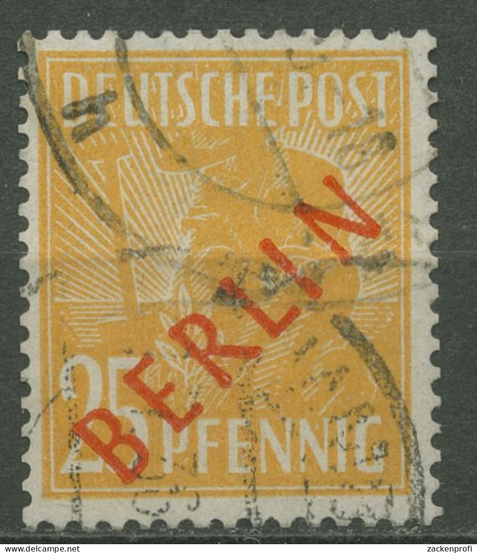 Berlin 1949 Rotaufdruck 27 Gestempelt, Bügig (R80856) - Gebruikt