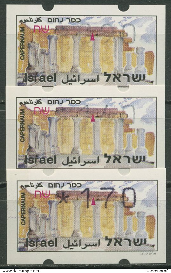 Israel ATM 1994 Kapernaum Satz 3 Werte (mit Phosphor), ATM 22.2 Y S3 Postfrisch - Automatenmarken (Frama)