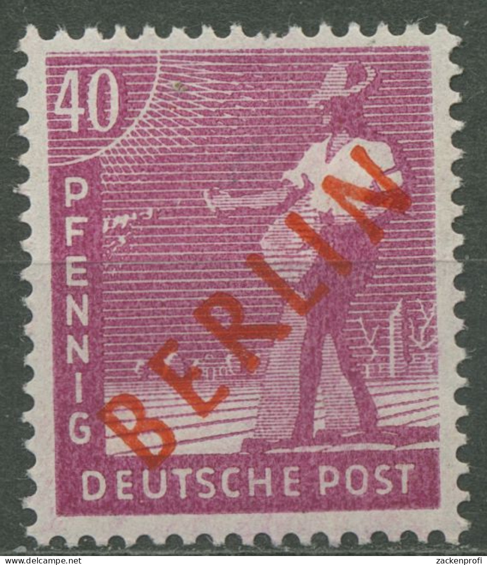 Berlin 1949 Rotaufdruck 29 Postfrisch Geprüft, Kl. Zahnfehler (R80861) - Ungebraucht