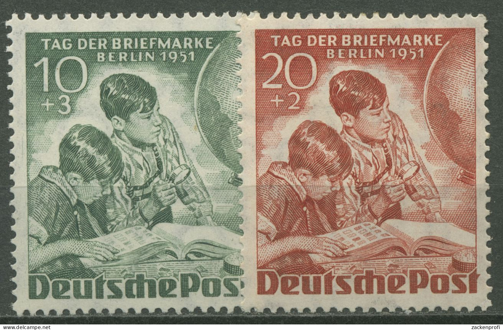 Berlin 1951 Tag Der Briefmarke 80/81 Postfrisch, Kl. Fehler (R80889) - Neufs