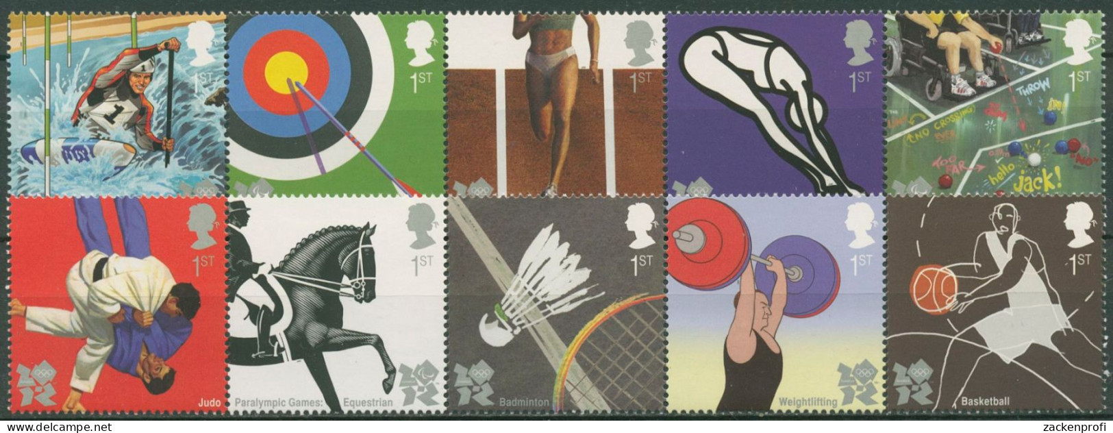 Großbritannien 2009 Olympische Paralympische Spiele 2815/24 ZD Postfr (C40414) - Unused Stamps
