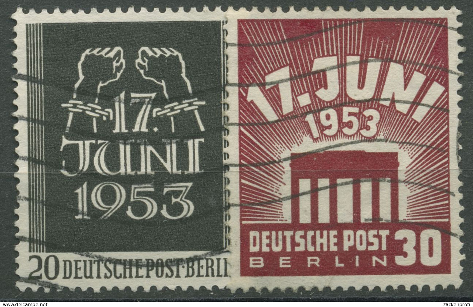 Berlin 1953 Volksaufstand 17. Juni 110/11 Gestempelt, Zahnfehler (R80927) - Oblitérés