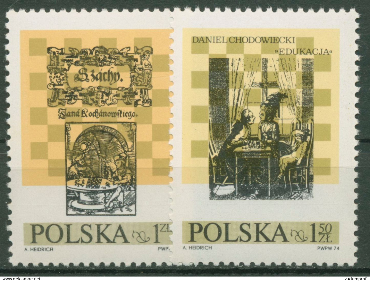 Polen 1974 Schachfestival Lublin 2322/23 Postfrisch - Ungebraucht