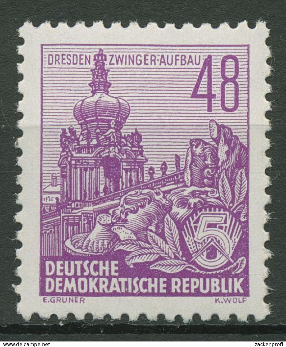 DDR 1953 Fünfjahrplan (II) Dresdner Zwinger 419 X I Postfrisch - Neufs