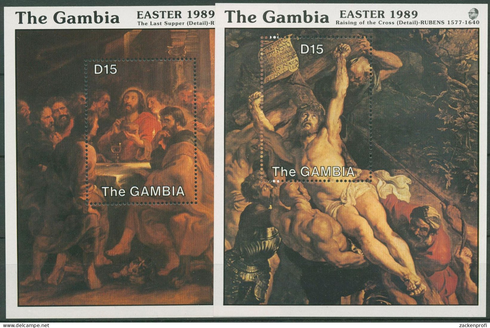 Gambia 1989 Ostern Gemälde Von Rubens Block 61/62 Postfrisch (C40750) - Gambie (1965-...)