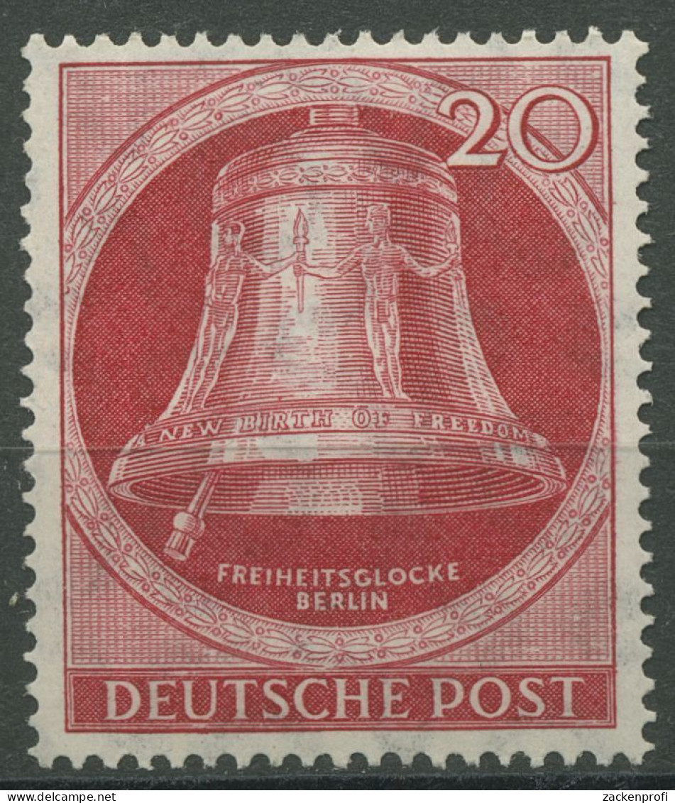 Berlin 1951 Freiheitsglocke Klöppel Links 77 Postfrisch, Kl. Zahnfehler (R80900) - Ungebraucht