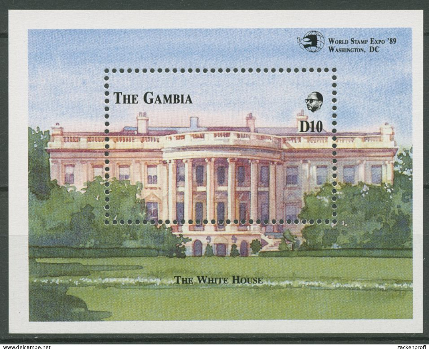 Gambia 1989 Weißes Haus In Washington USA Block 80 Postfrisch (C40754) - Gambia (1965-...)