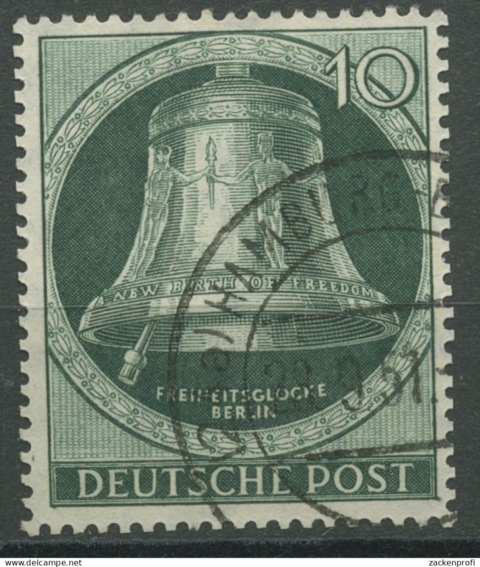 Berlin 1951 Freiheitsglocke Klöppel Links 76 Gestempelt, Nachgezähnt (R80908) - Gebraucht