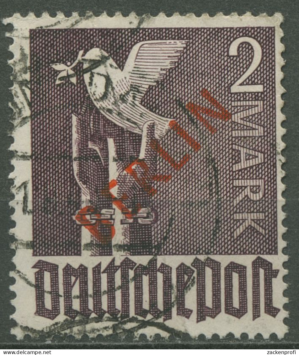Berlin 1949 Rotaufdruck 34 Gestempelt, Marke Geknickt (R80873) - Oblitérés