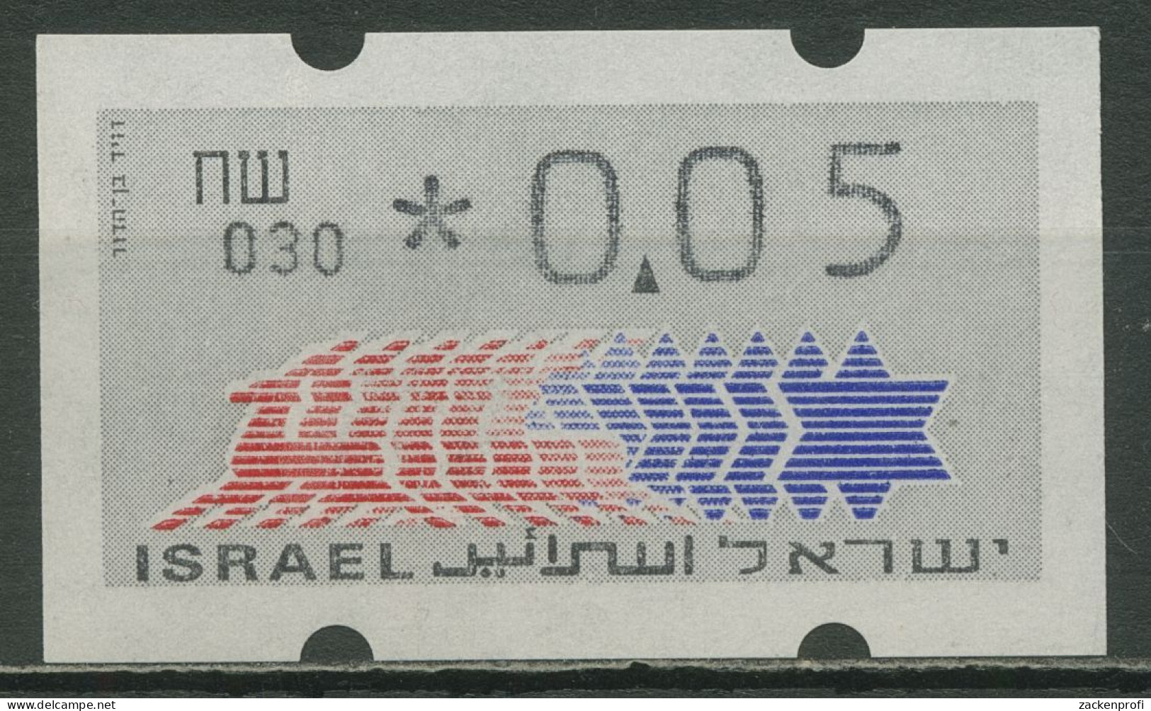 Israel ATM 1990 Hirsch 030 Schekel Links Einzelwert ATM 3.2.30 Postfrisch - Affrancature Meccaniche/Frama