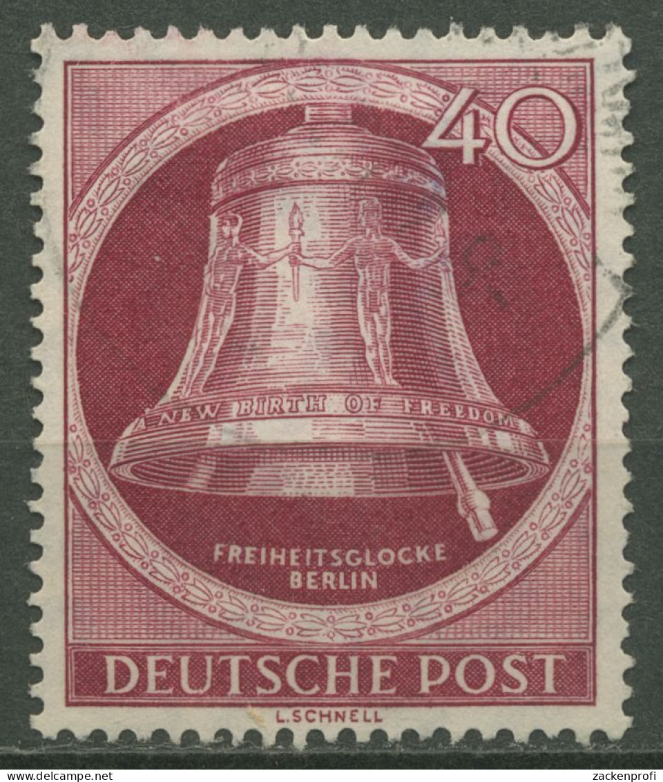 Berlin 1951 Freiheitsglocke Klöppel Re. 86 Gestempelt, Etwas Verfärbt (R80943) - Used Stamps