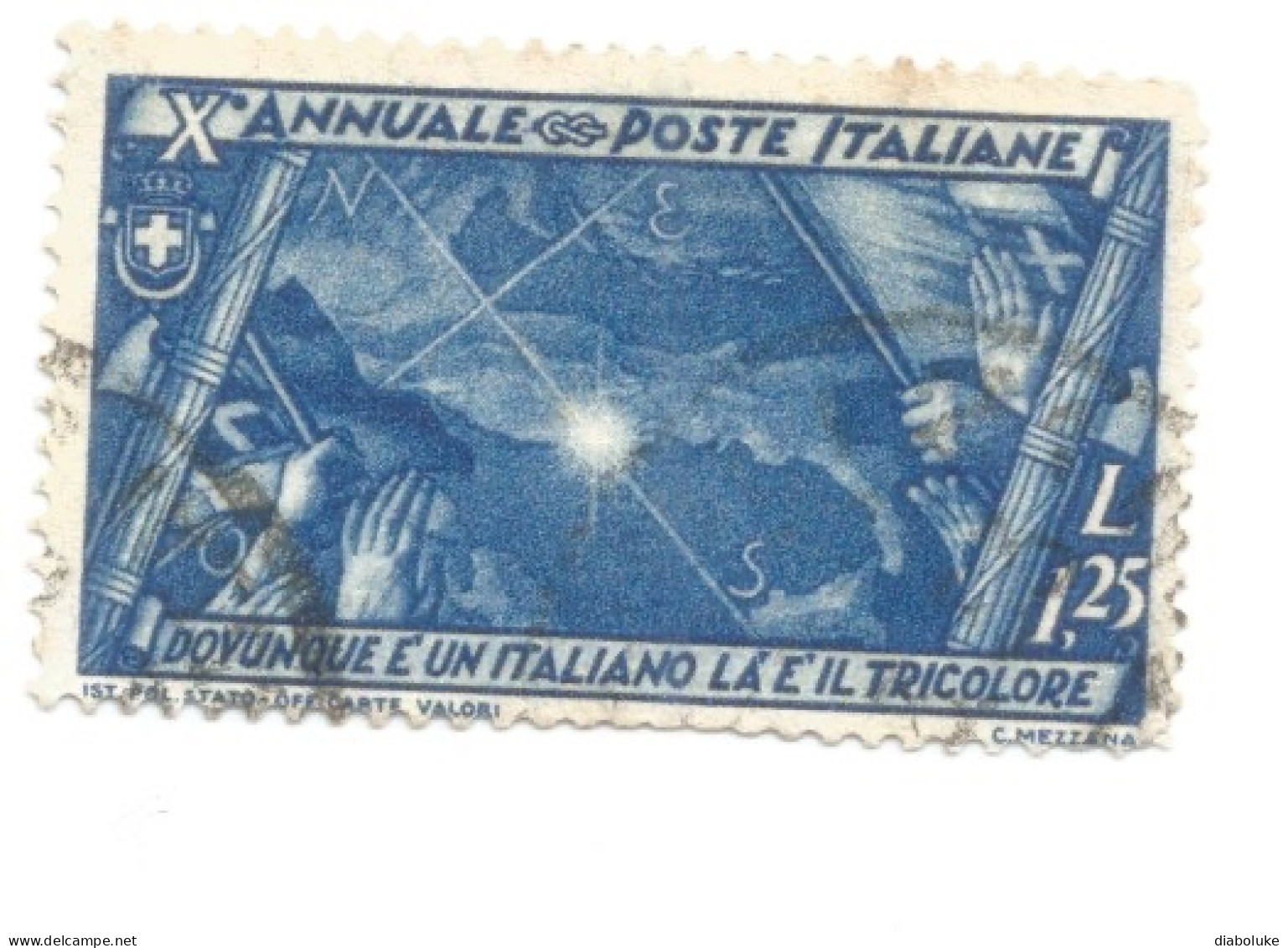 (REGNO D'ITALIA), 1932, MARCIA SU ROMA - Serietta di 9 francobolli usati