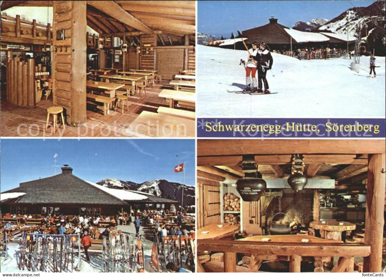 11886468 Soerenberg LU Schwarzenegg Huette Gaststube Skilift Soerenberg - Autres & Non Classés