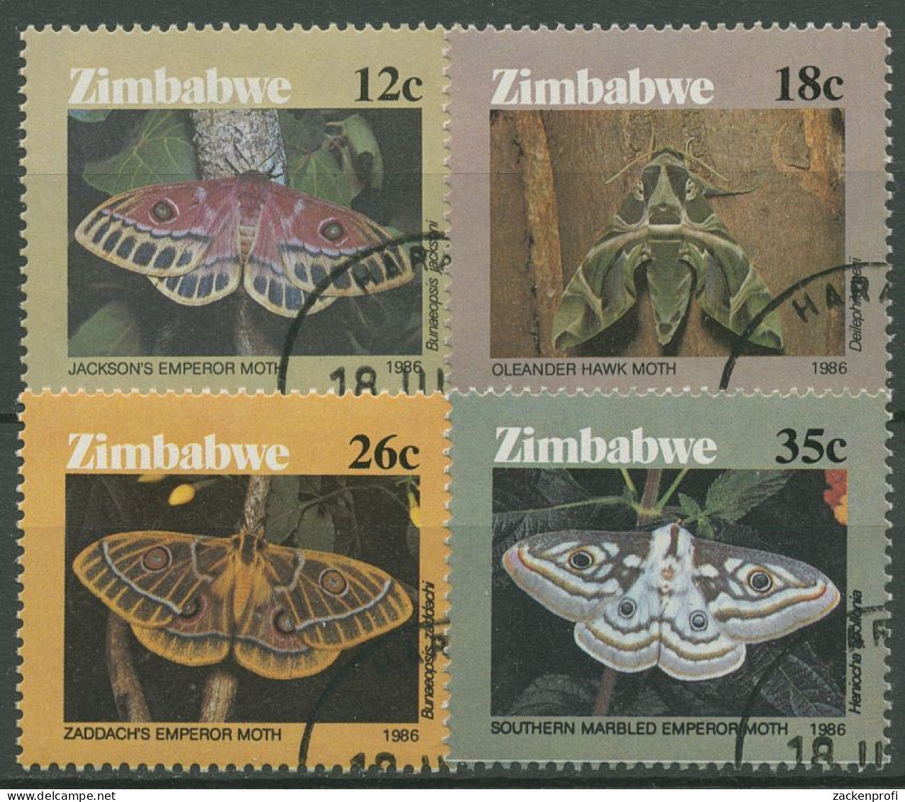 Simbabwe 1986 Schmetterlinge 344/47 Gestempelt - Zimbabwe (1980-...)