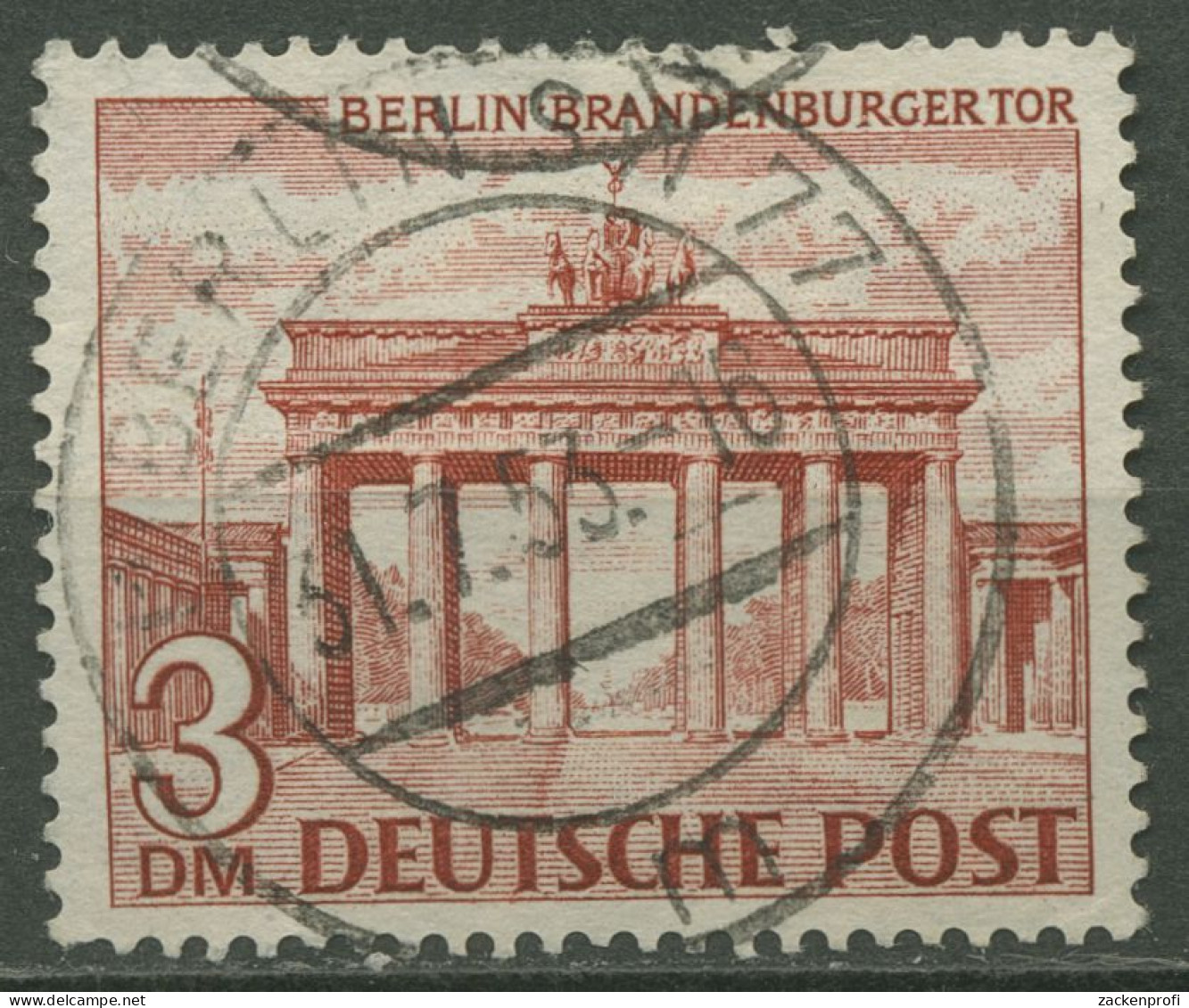 Berlin 1949 Berliner Bauten 59 Gestempelt, Marke Geknickt (R80883) - Used Stamps
