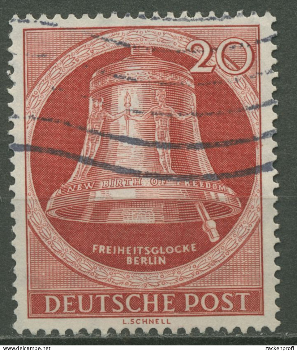 Berlin 1951 Freiheitsglocke Klöppel Rechts 84 Mit Wellenstempel (R80935) - Gebraucht