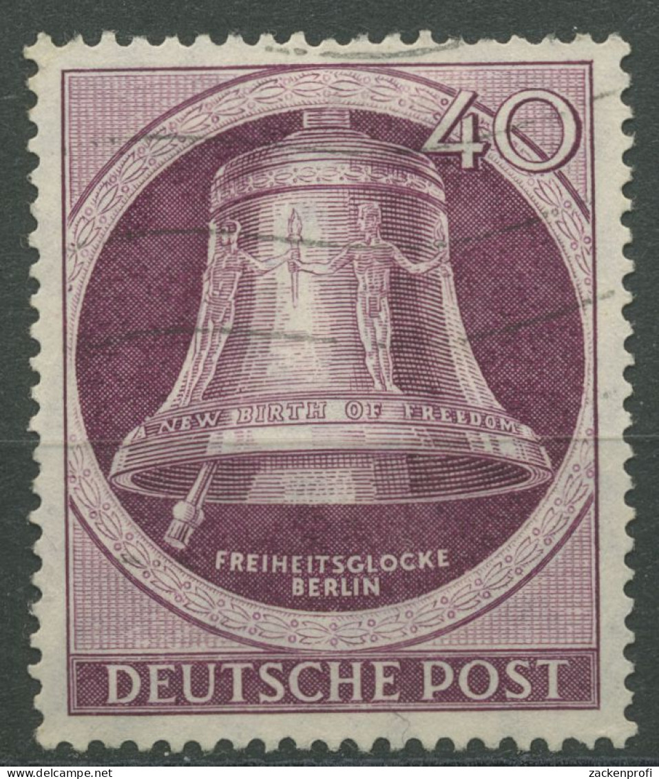 Berlin 1951 Freiheitsglocke Klöppel Links 79 Gestempelt, Zahnfehler (R80918) - Gebraucht