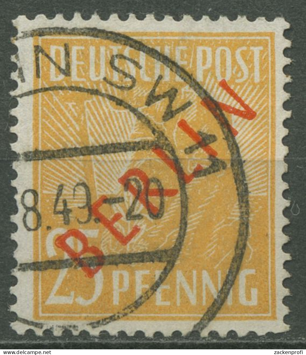 Berlin 1949 Rotaufdruck 27 Gestempelt, Kleiner Zahnfehler (R80854) - Gebraucht